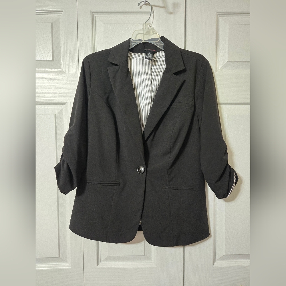 Torrid Black Blazer Jacket, Fully Lined, Single B… - image 6